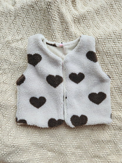 Gilet hart bruin
