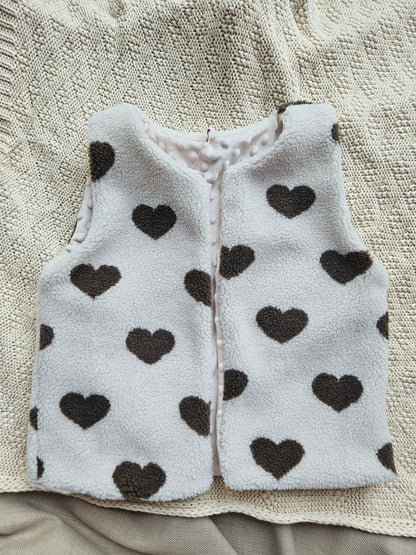 Gilet hart bruin