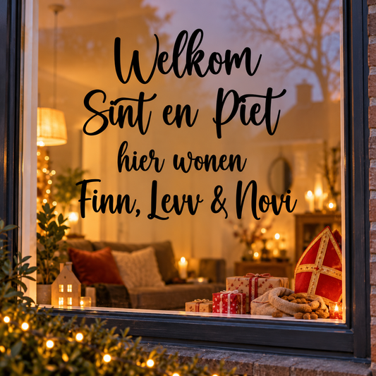 Raamsticker - met namen