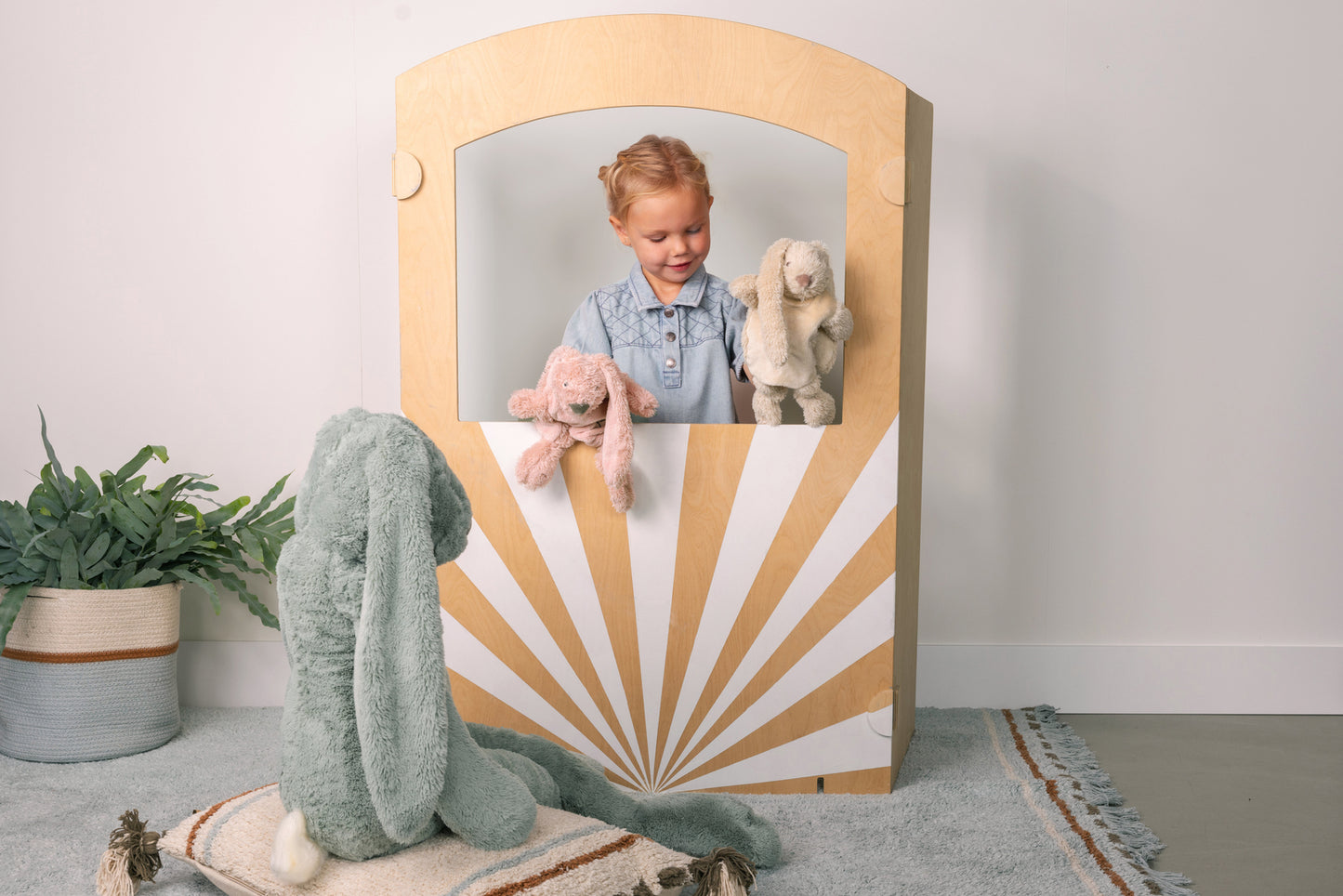 Old Pink Rabbit Richie Hand Puppet