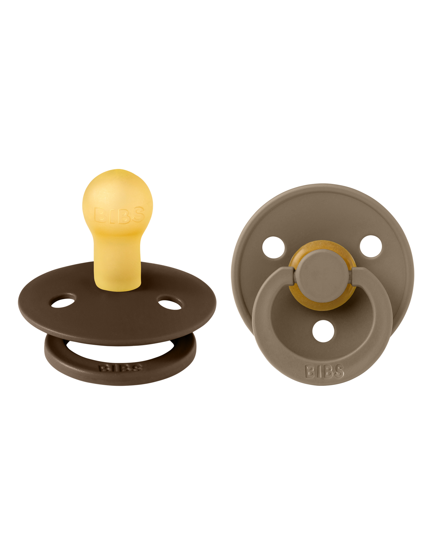 BIBS Colour 2 pack Mocha/Dark Oak - Rond