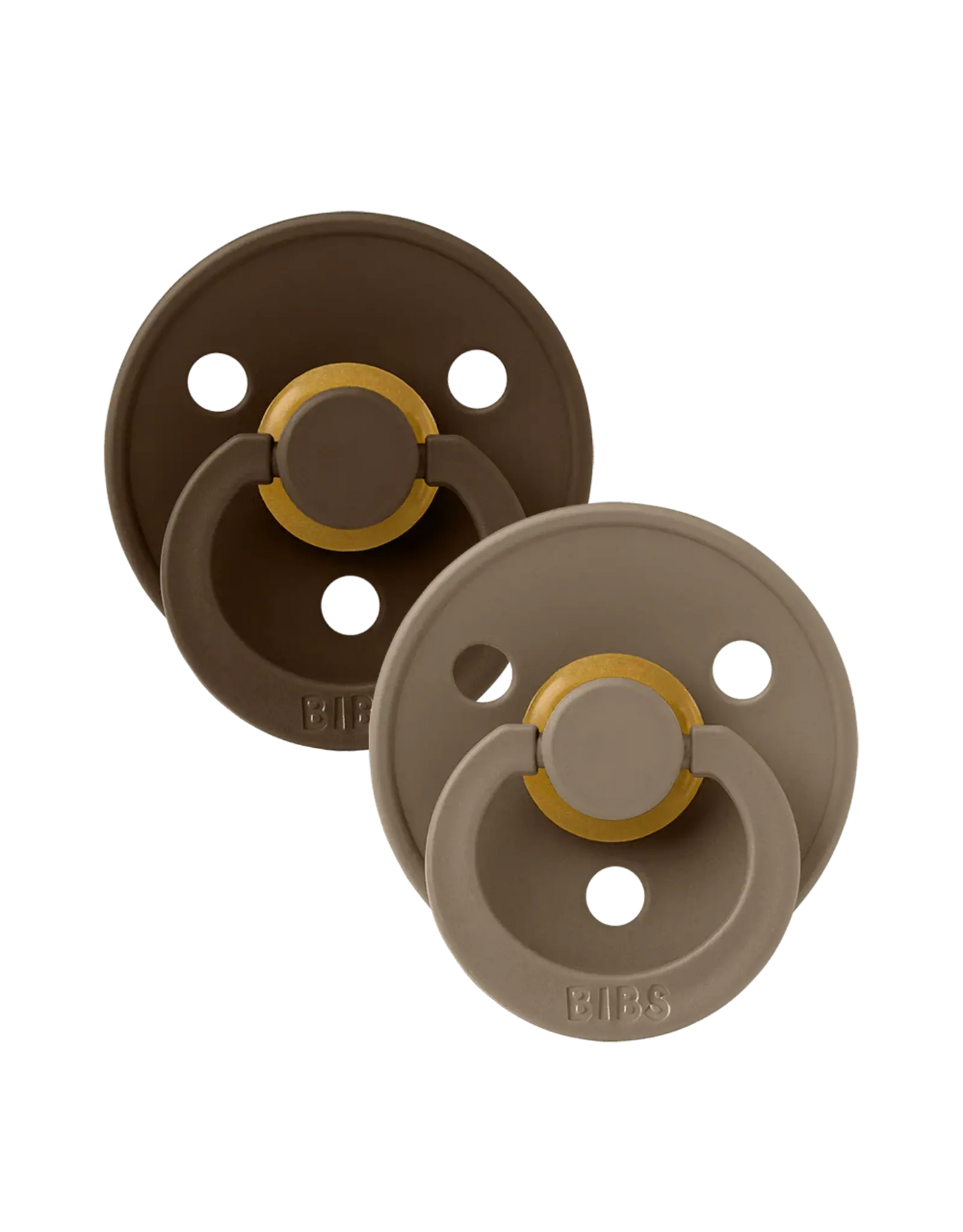 BIBS Colour 2 pack Mocha/Dark Oak - Rond
