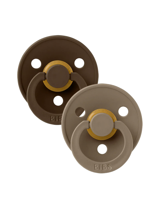 BIBS Colour 2 pack Mocha/Dark Oak - Rond