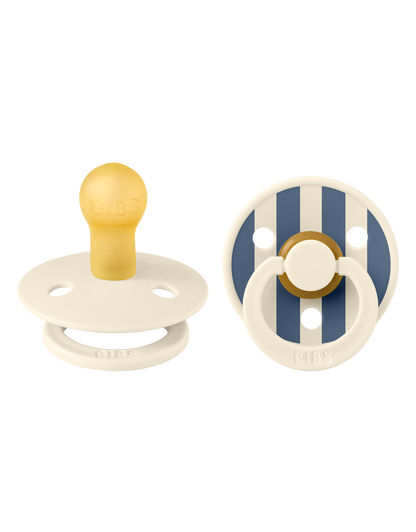 BIBS Studio Colour Pin 2 pack Ivory/Steel blue