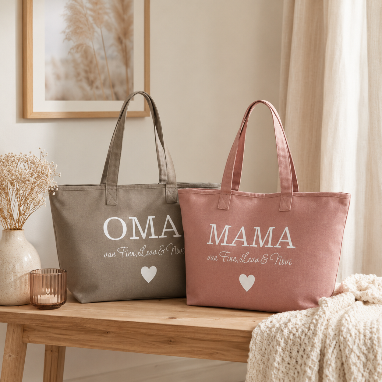Premium katoenen tas oma van.. of mama van..