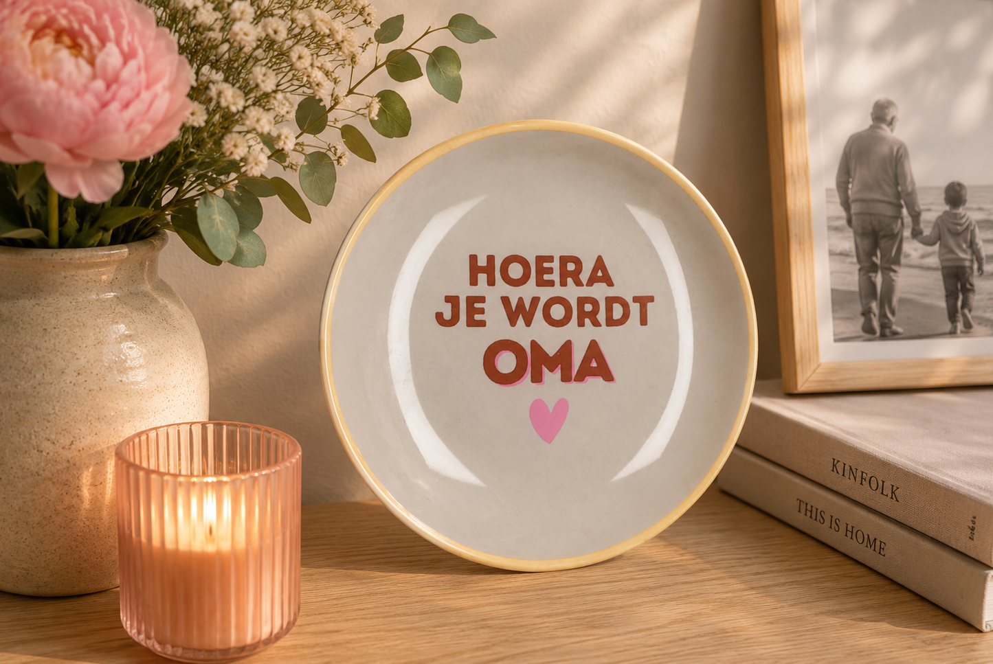 Bord rond je wordt oma