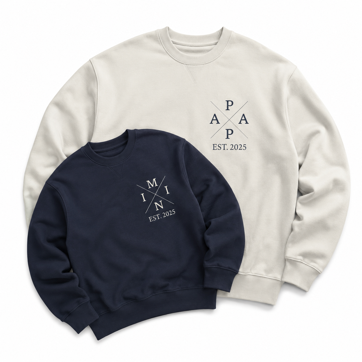Sweater Papa/mama + Mini kruis